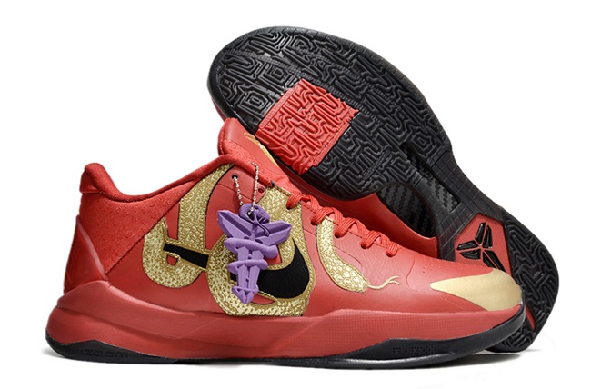 Men's Running Weapon Kobe 5 Red 'Year of the Mamba' Shoes 085